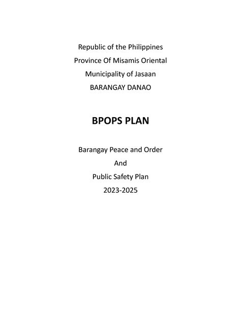 bpops plan 2023-2025|Davao Oriental Official Website.